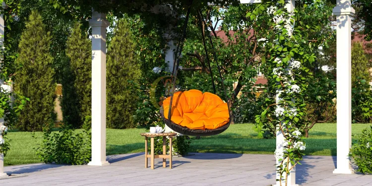 Подвесное кресло Papa-Sav оранжевое (замена качелей Лодочка)