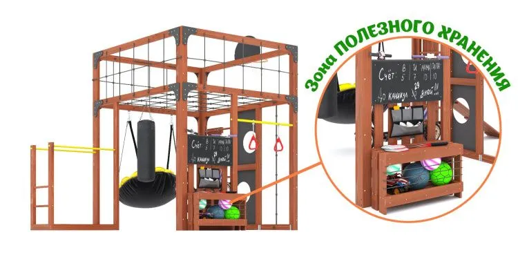 Детская площадка Савушка КУБ-1 (Махагон)