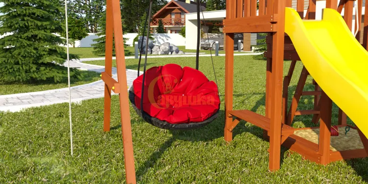 Подвесное кресло Papa-Sav красное (замена качелей Лодочка)