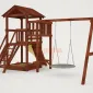 Детская площадка Савушка Мастер 2 с качелями Гнездо 1 метр (Махагон)