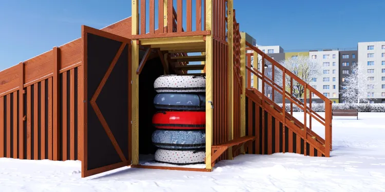 Зимняя горка Савушка Зима 13/1 с лавочкой