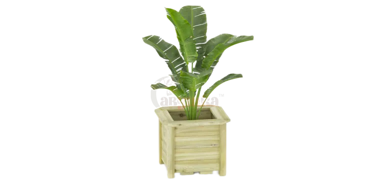 Кашпо для цветов из массива дерева, без окрашивания (500х500х415 мм)