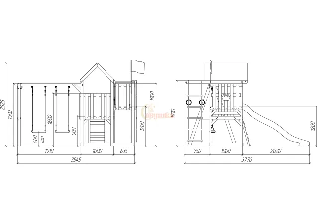 Детская площадка Савушка TooSun (Тусун) 3 plus