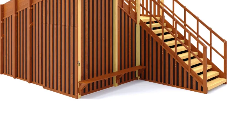 Зимняя горка Савушка Зима 14 с закрытыми фасадами