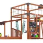 Детская площадка Савушка КУБ-4 (Махагон) с гамаком для йоги