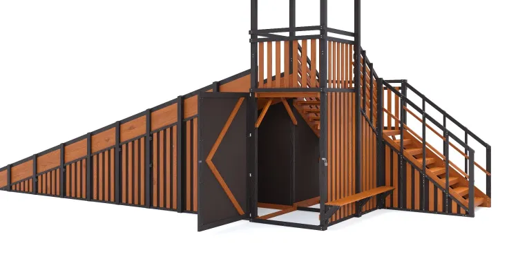 Зимняя горка Савушка Зима 13/1 (Black Edition) с лавочкой