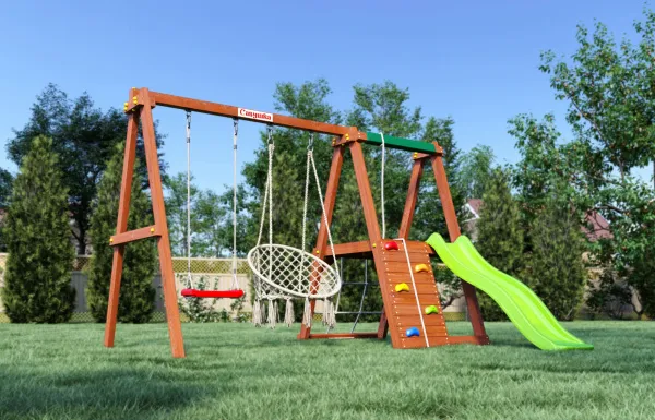 Детская площадка Савушка TooSun (Тусун) 1 с плетеным креслом Детская площадка Савушка TooSun (Тусун) 1 с плетеным креслом