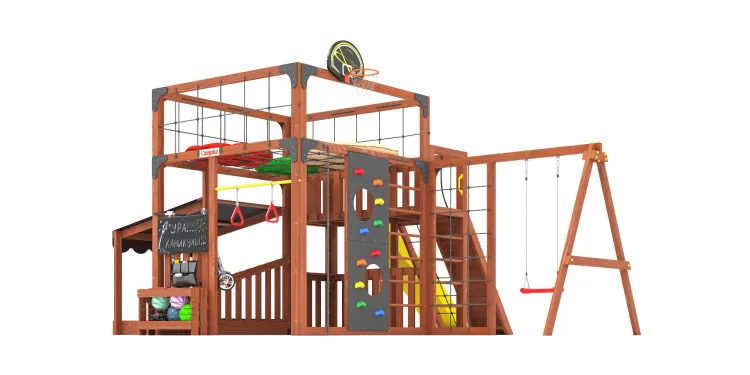 Детская площадка Савушка КУБ-5 (Махагон) с подушками