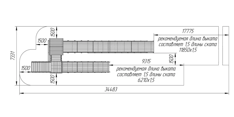 Зимняя горка Савушка Зима 14/1 с закрытыми фасадами и крышей