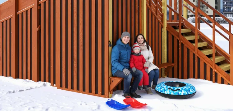 Зимняя горка Савушка Зима 13/1 с лавочкой