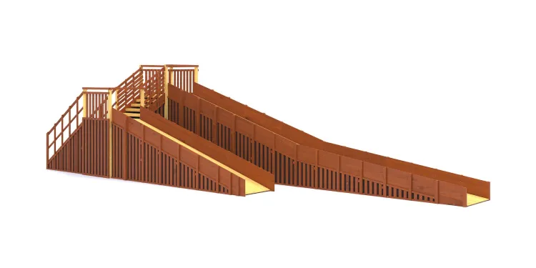 Зимняя горка Савушка Зима 14 с закрытыми фасадами