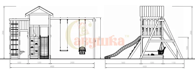 Детская площадка Савушка Мастер 3 (Махагон) 4 сезона Детская площадка Савушка Мастер 3 (Махагон) 4 сезона