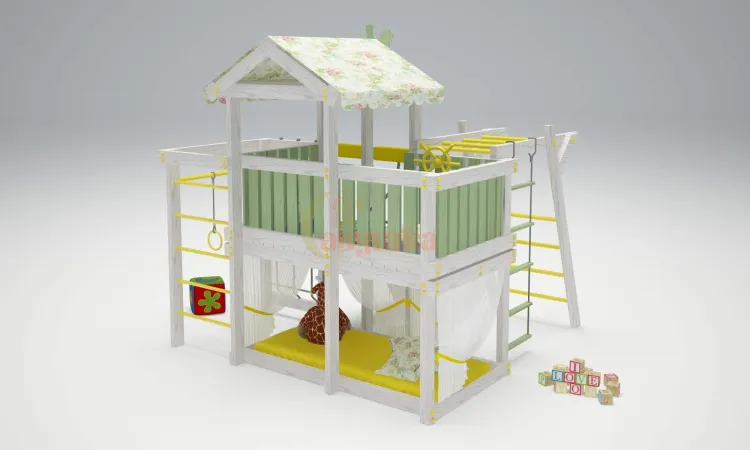 Игровой комплекс Савушка Baby 4 оливковый