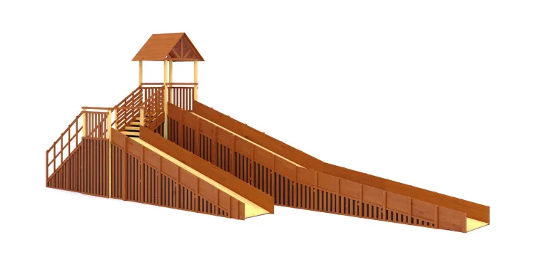 Зимняя горка Савушка Зима 14/1 с закрытыми фасадами и крышей