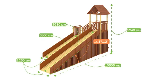 Зимняя горка Савушка Зима 13/1 с лавочкой