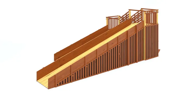 Зимняя горка Савушка Зима 13 с закрытыми фасадами и лавочкой