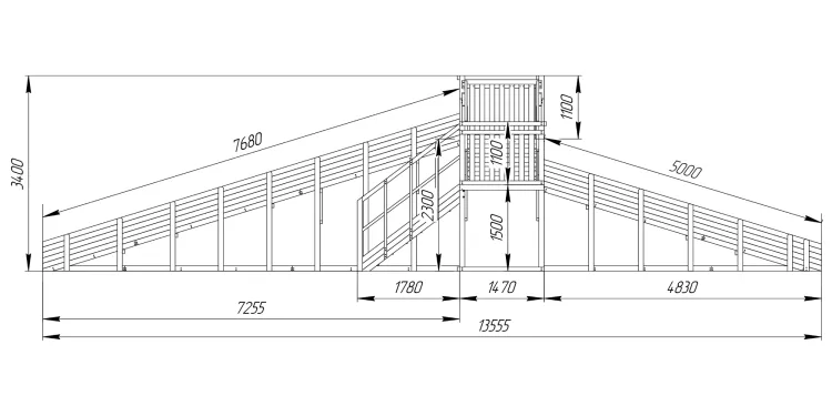 Зимняя горка Савушка Зима Wood 7/1