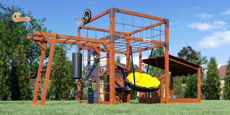 Детская площадка Савушка КУБ-4 (Махагон)