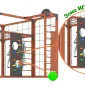Детская площадка Савушка КУБ-2 (Махагон) с гамаком для йоги