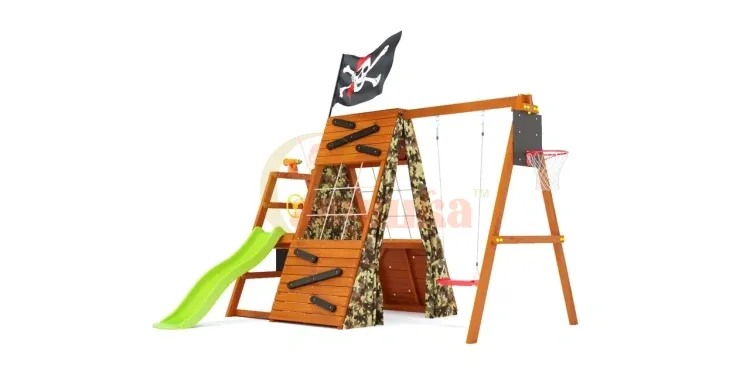 Спортивный домик Савушка База Mini с качелями (Милитари) - 2
