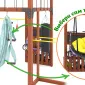 Детская площадка Савушка КУБ-2 (Махагон) с гамаком для йоги
