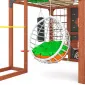 Детская площадка Савушка КУБ-2 (Махагон) с подушками и коконом
