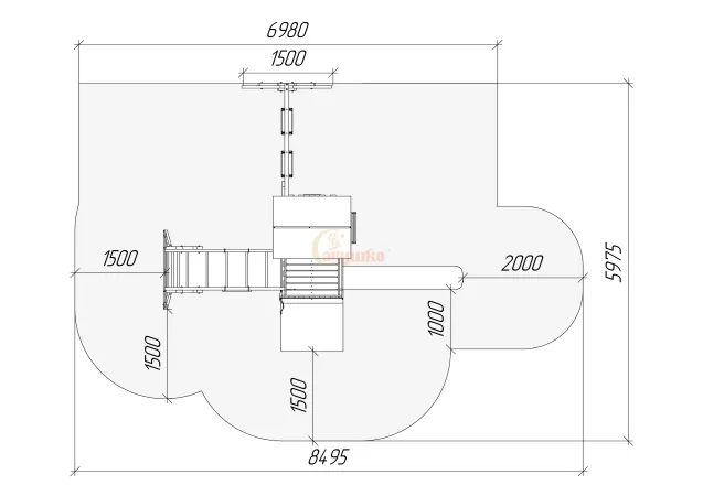 Детская площадка Савушка TooSun (Тусун) 4 Plus с песочницей