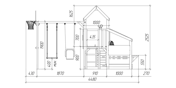 Детская площадка Савушка TooSun (Тусун) 10 (синий)