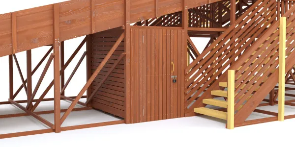 Место для хранения инвентаря к зимней горке Савушка Зима 12 и 12/1 Место для хранения инвентаря к зимней горке Савушка Зима 12 и 12/1