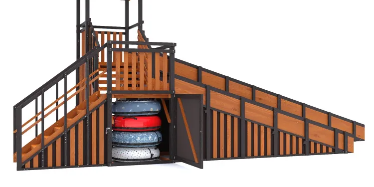 Зимняя горка Савушка Зима 13/1 (Black Edition) с лавочкой