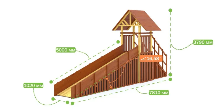 Зимняя горка Савушка Зима 4/2 с местом для хранения