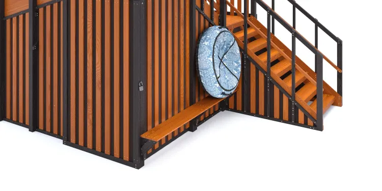 Зимняя горка Савушка Зима 13/1 (Black Edition) с лавочкой