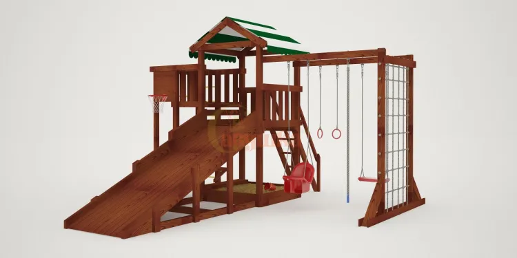 Детская площадка Савушка Мастер 4 (Махагон) 4 сезона Детская площадка Савушка Мастер 4 (Махагон) 4 сезона