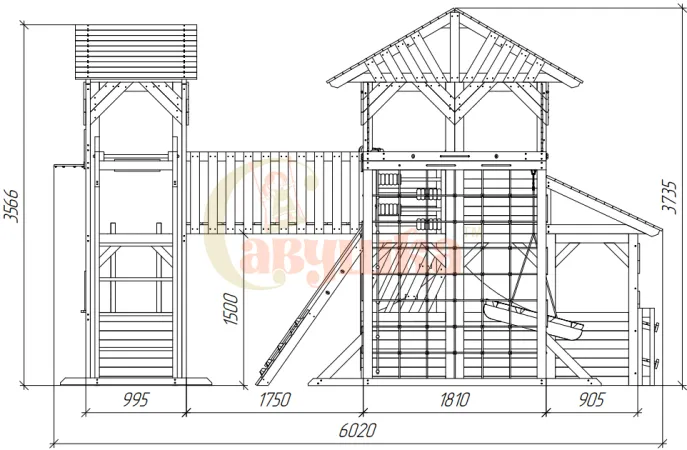 Детская площадка Савушка PlayHouse-5