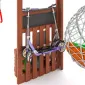 Детская площадка Савушка КУБ-1 (Махагон) с подушками и коконом
