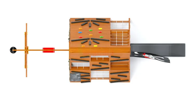 Спортивный домик Савушка База-2 (Милитари) с качелями