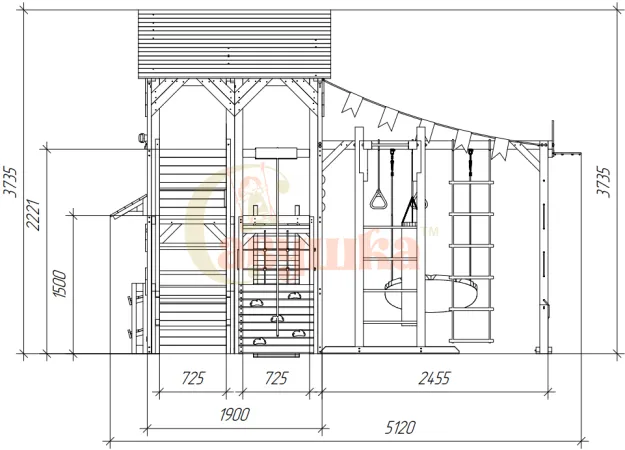 Детская площадка Савушка PlayHouse-2