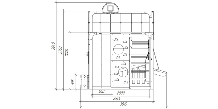 Детская площадка Савушка КУБ-4 (Махагон) с подушками и коконом