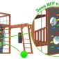 Детская площадка Савушка КУБ-4 (Махагон) с гамаком для йоги