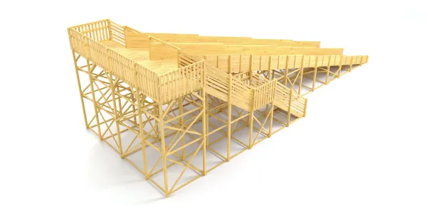 Зимняя горка Савушка Зима Wood 12/1 с двумя длинными скатами