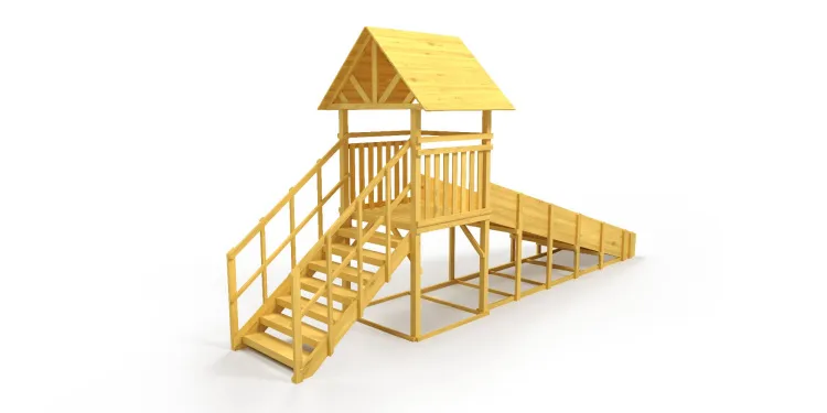 Зимняя горка Савушка Зима Wood 5/1 (ширина ската 1,25м)