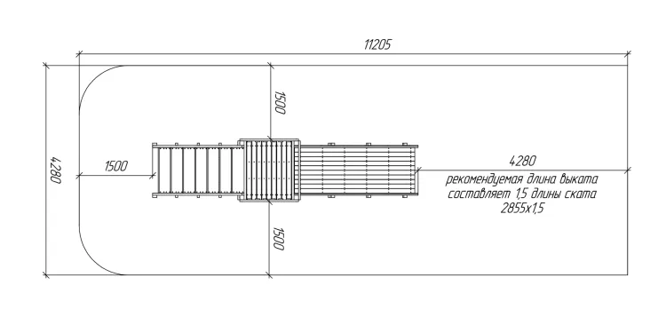Зимняя горка Савушка Зима 2 (скат 3м)
