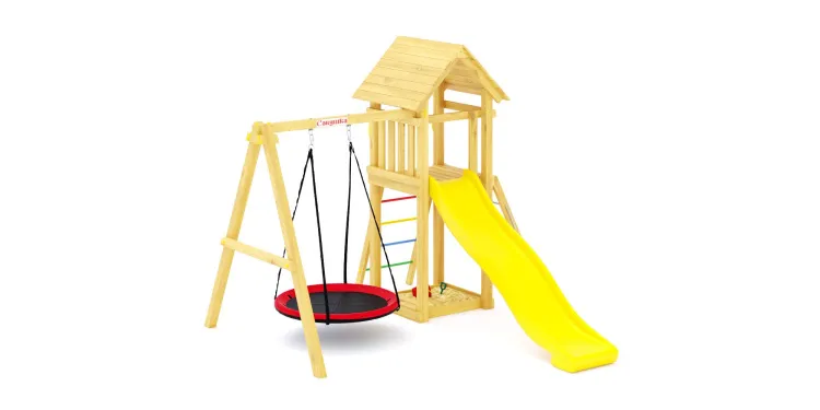 Детская площадка Савушка Мастер 7 с качелями Гнездо