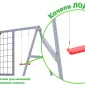 Детская площадка Савушка КУБ-8 (Серый) с подушками и качелями Лодочка