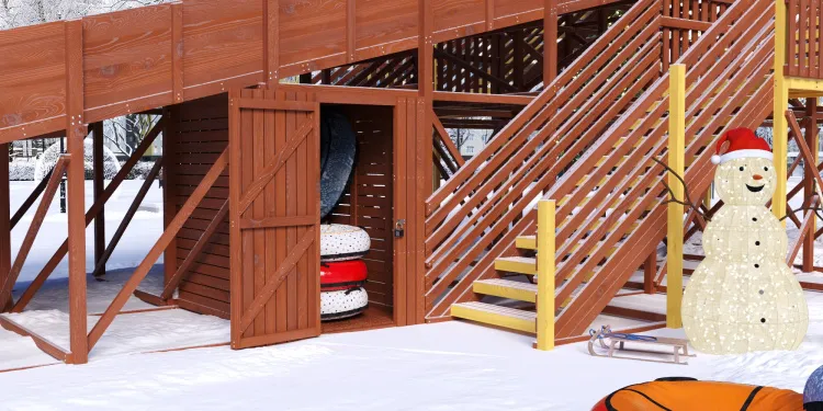 Зимняя горка Савушка Зима 12/1 с местом для хранения