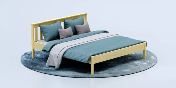 Кровать Савушка-10, 160х200, WOOD (без окрашивания)