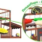 Детская площадка Савушка КУБ-4 (Махагон) с подушками