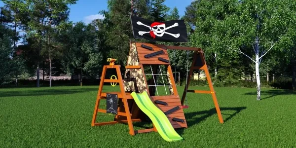 Спортивный домик Савушка База Mini с качелями (Милитари) - 2