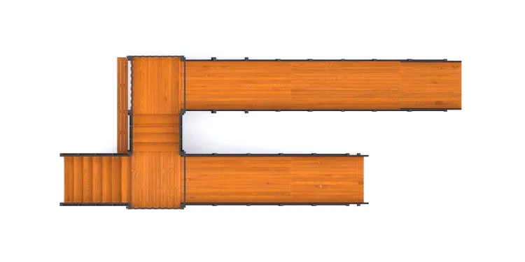 Зимняя горка Савушка Зима 13 (Black Edition) с закрытыми фасадами и лавочкой