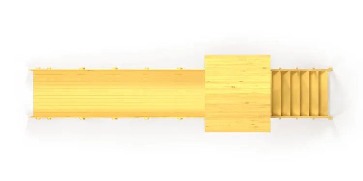 Зимняя горка Савушка Зима Wood 5/1 (ширина ската 1,25м)